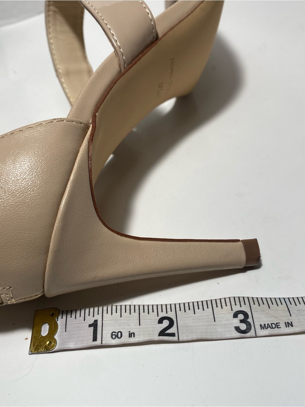 Nine West Awesomeo Nude Ankle Strap Stiletto Heels Size 8M - Picture 7 of 9